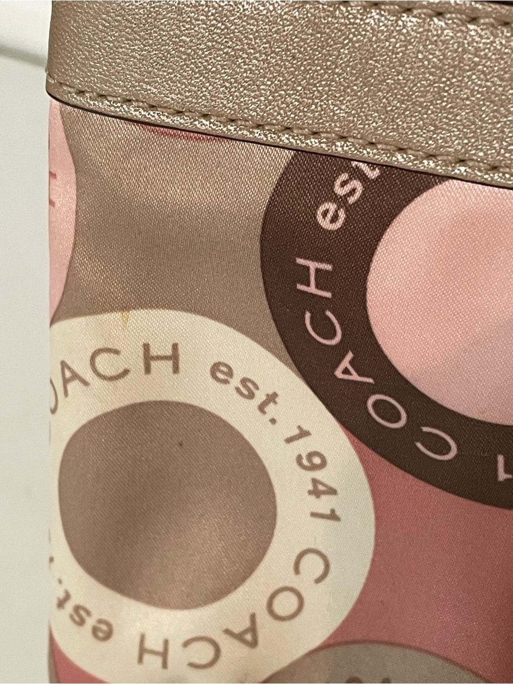 Coach Wristlet in Brown and Pink - Picture 3 of 7
